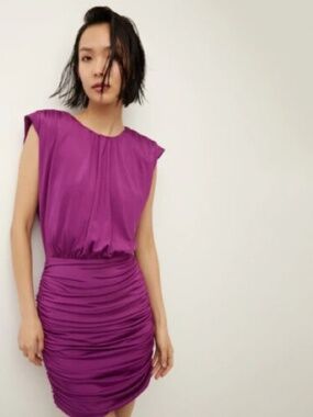 Veronica Beard Bora Dress in Deep Violet